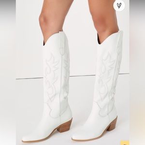 Billini Urson White Cowboy Boots